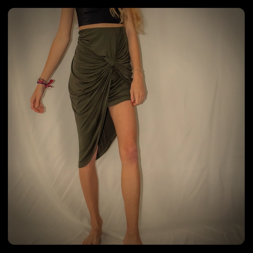 Olive green skirt